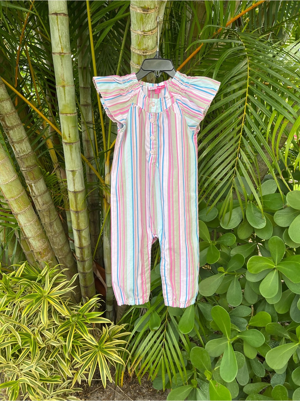Penelope Striped Romper 12 Months One Piece